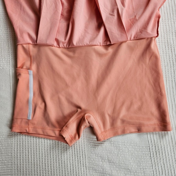 Nike Dri Fit Tennis Skirt Shorts Skort Peach Pink Pleated Athletic Womens L - Picture 8 of 9